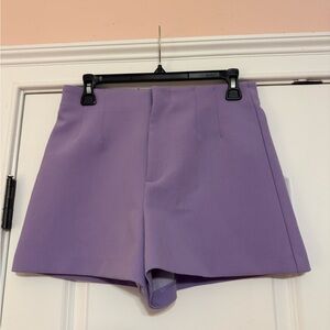 Zara Purple Dress Shorts